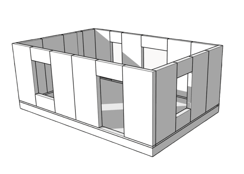 Каркас дома из prefab панелей Дом из prefab панелей